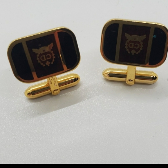 Vintage Christian Dior CD Logo Rare Signed Cuff Links - Picture 2 of 8